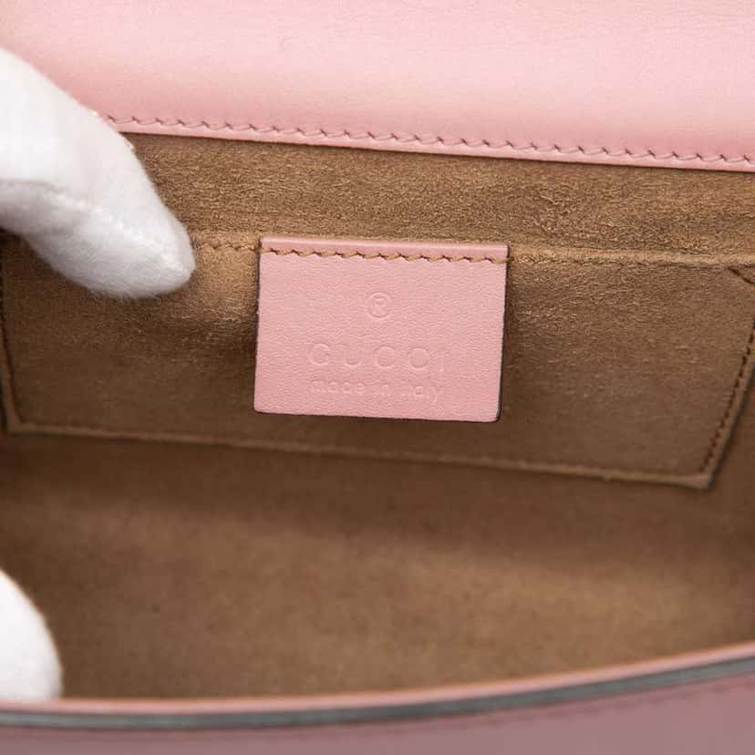 Gucci Small Leather Padlock Crossbody Pink Leather Good condition - Box View