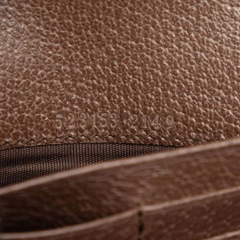 Gucci GG Supreme Web Ophidia Continental Wallet Brown Canvas Good condition - Box View