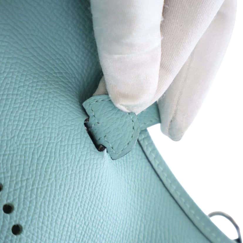 Hermès Epsom Evelyne TPM Blue Leather Good condition - Box View