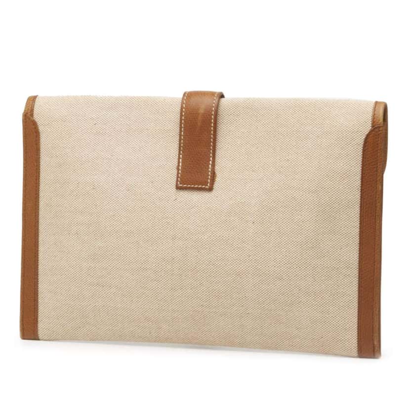 Hermès Toile Jige 29 Brown Canvas Good condition - Back View