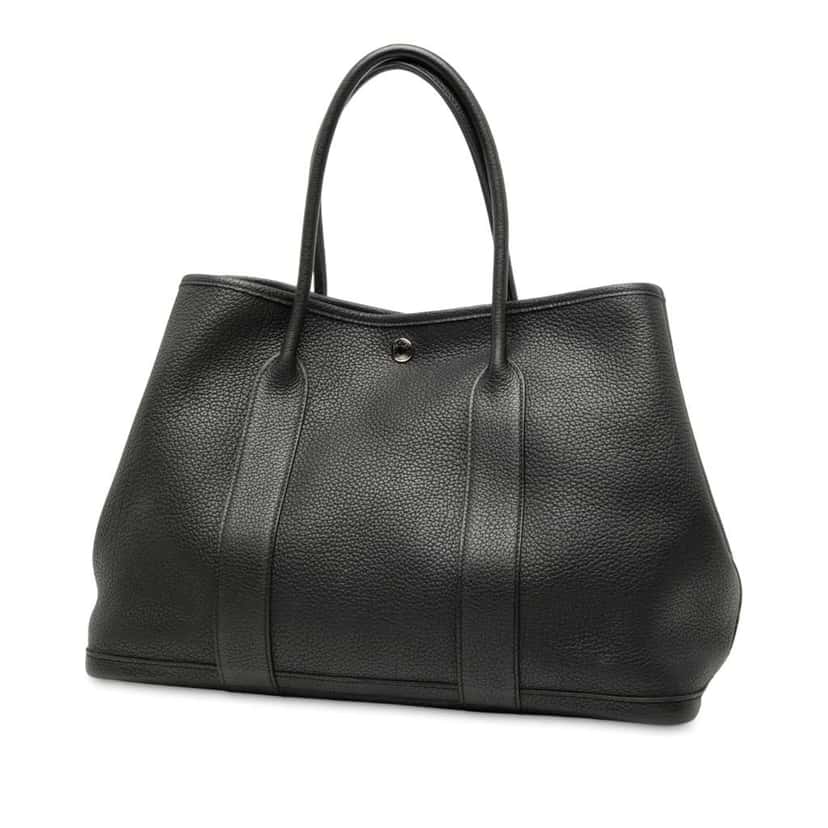 Hermès Negonda Garden Party 36 Black Leather Very good condition - Back View