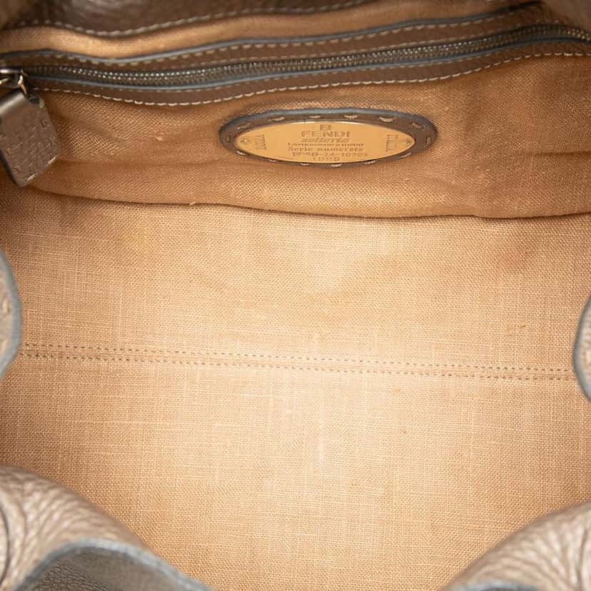 Fendi Leather Selleria Sporty Shoulder Bag Brown Leather Good condition - Model View
