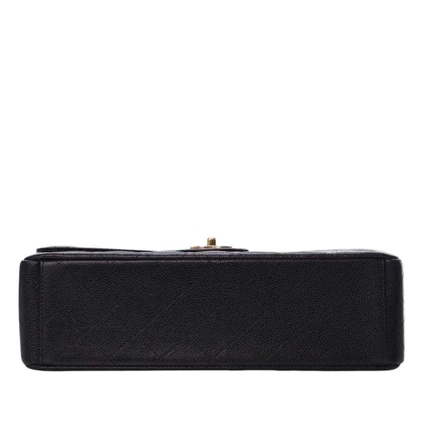Chanel Maxi Classic Caviar Double Flap Black Leather Good condition - Inside View