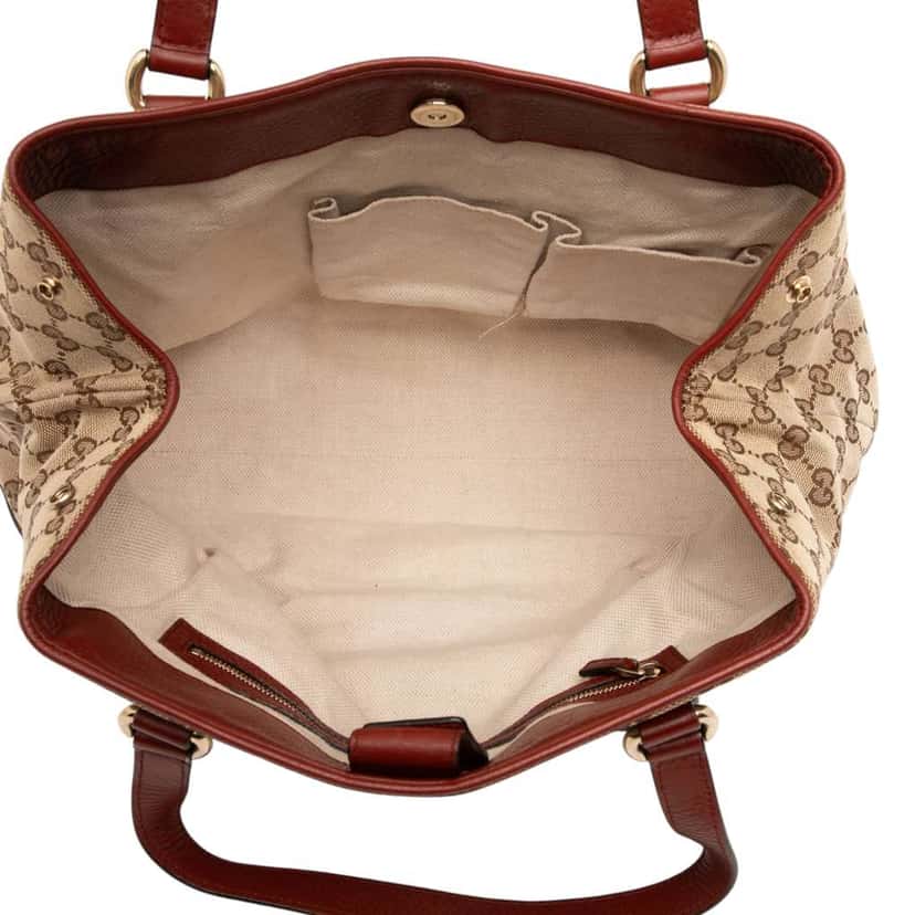 Gucci Medium GG Canvas Web Dressage Tote Brown Canvas Very good condition - Model View