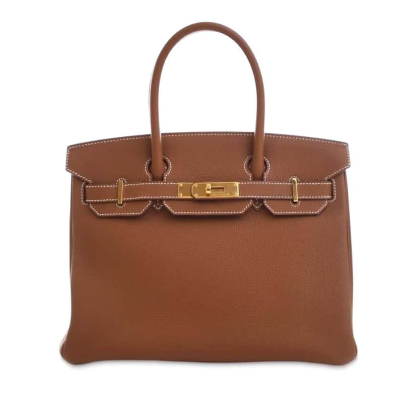 Hermès Togo Birkin Retourne 30 Brown Leather Good condition - Front View