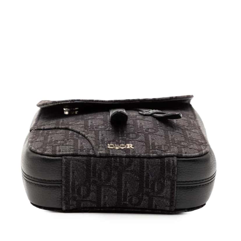Dior Oblique Canvas Saddle Pouch Crossbody Brown Canvas Very good condition - Inside View