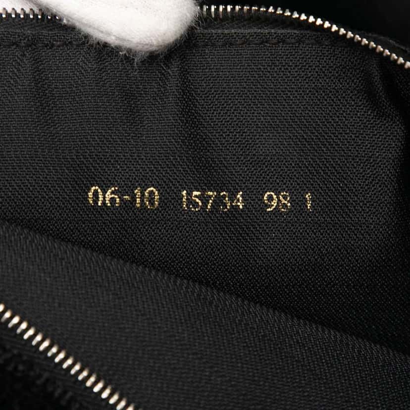 Fendi Velour Logo Tote Black Velvet Good condition - Box View