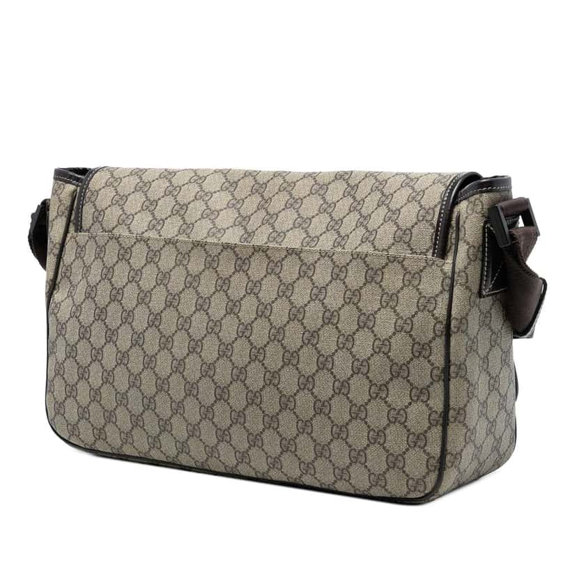 Gucci GG Supreme Interlocking G Crossbody Brown Canvas Very good condition - Back View