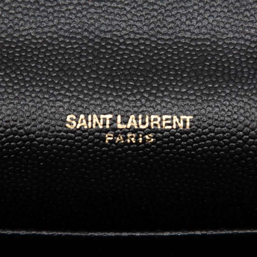 Saint Laurent Mini Grain de Poudre Uptown Crossbody Black Leather Very good condition - Box View