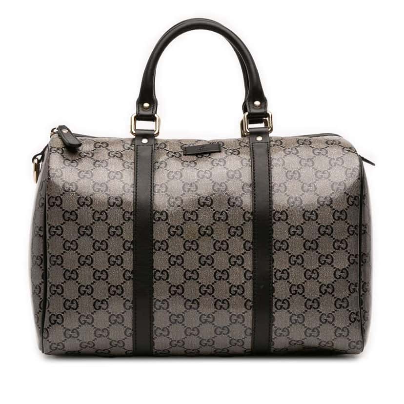 Gucci Medium GG Crystal Joy Boston Grey Canvas Good condition - Front View