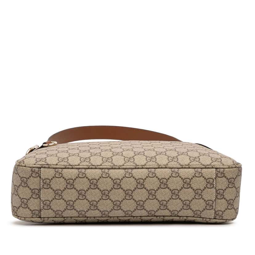 Gucci Medium GG Supreme Emblem Shoulder Bag Brown Canvas Good condition - Inside View