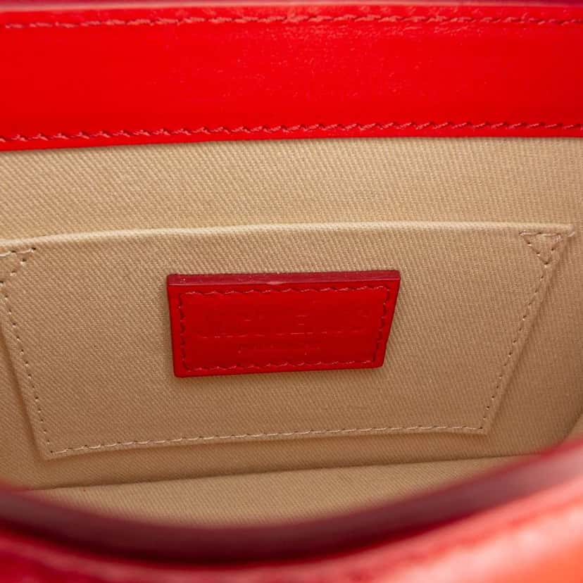 Jacquemus Leather Le Chiquito Moyen Red Leather Good condition - Box View