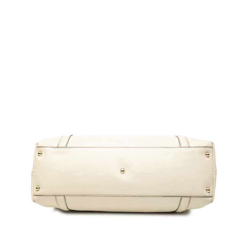 Gucci Leather Dialux Britt Tote White Leather Very good condition - Inside View