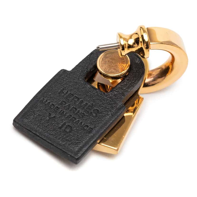 Hermès Gold Plated Swift O Kelly Earrings Gold Metal Good condition - Inside View