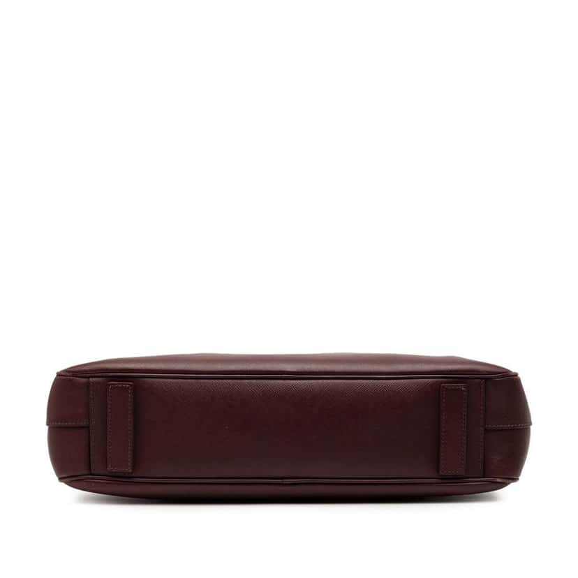 Prada Saffiano Business Bag Red Leather Good condition - Inside View