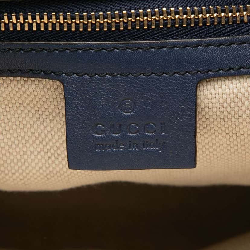 Gucci Small Patent Soho Satchel Blue Leather Good condition - Box View