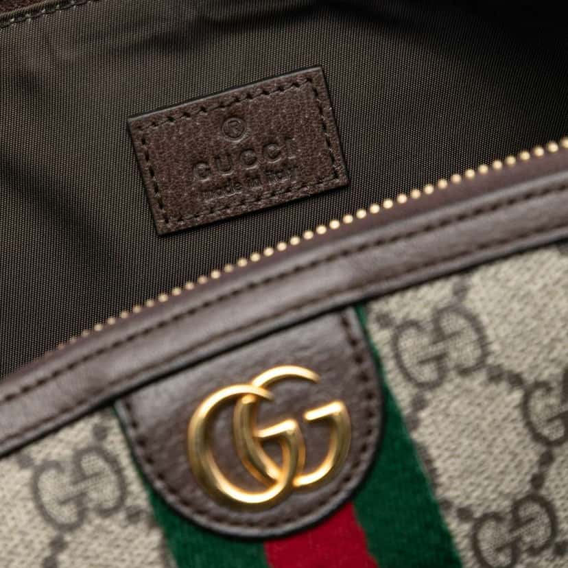 Gucci Mini GG Supreme Web Ophidia Crossbody Brown Canvas Good condition - Box View