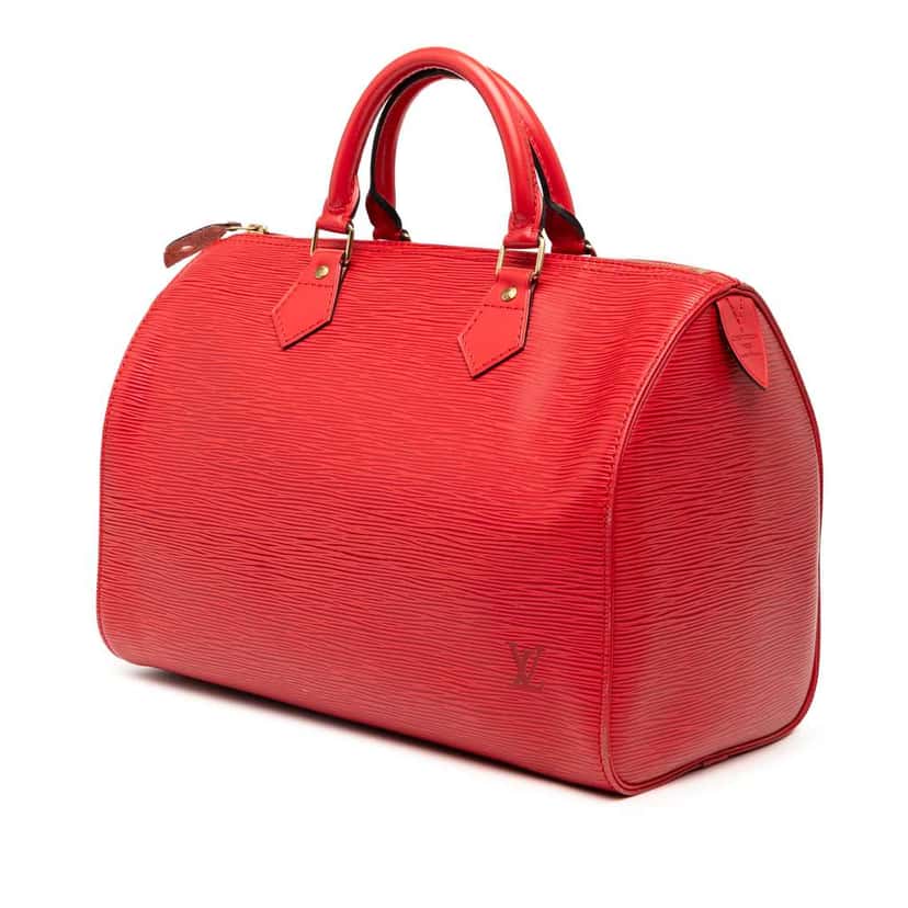 Louis Vuitton Epi Speedy 30 Red Leather Good condition - Back View