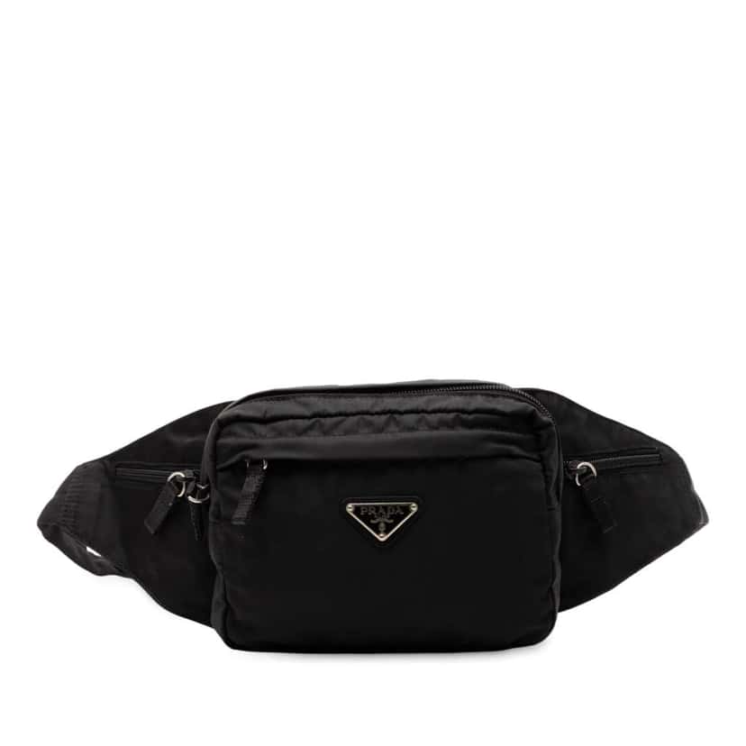 Prada Tessuto Belt Bag Black Good condition - Front View
