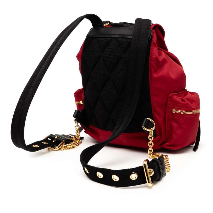 Burberry Medium Nylon Runway Backpack Red Good condition - Back View