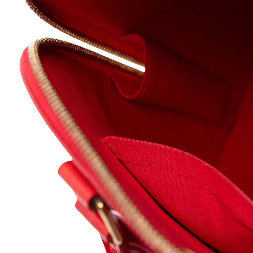 Louis Vuitton Monogram Vernis Alma PM Red Leather Good condition - Box View