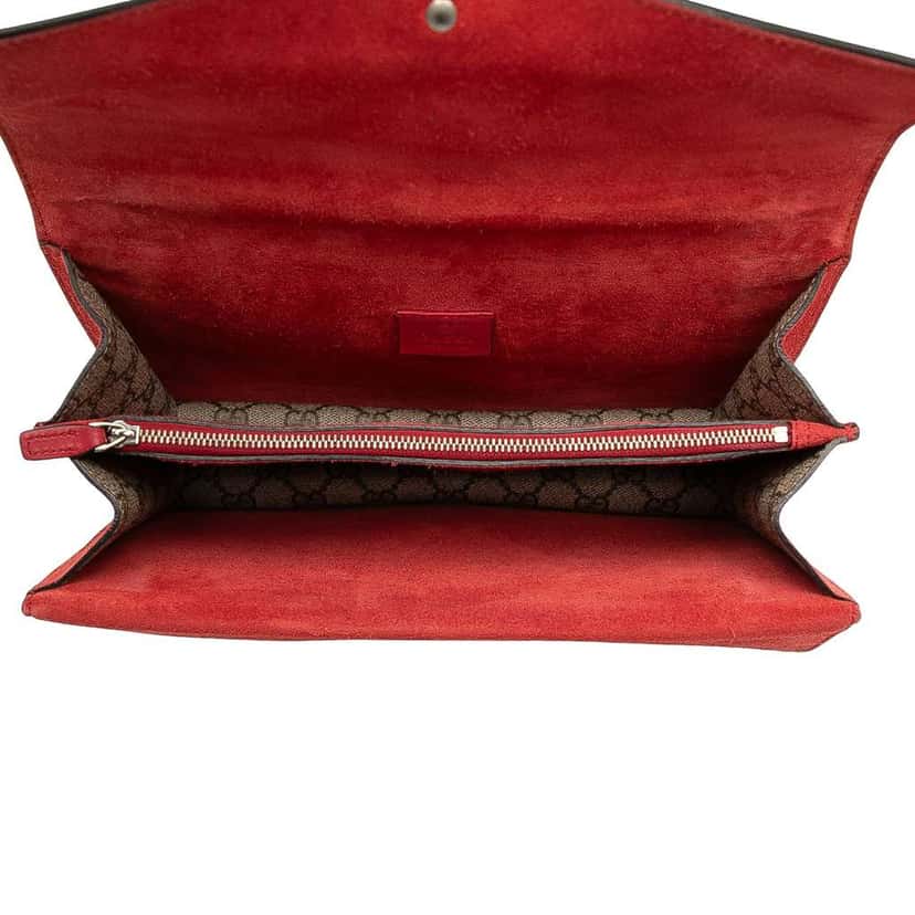 Gucci Medium GG Supreme Dionysus Shoulder Bag Brown Canvas Good condition - Model View