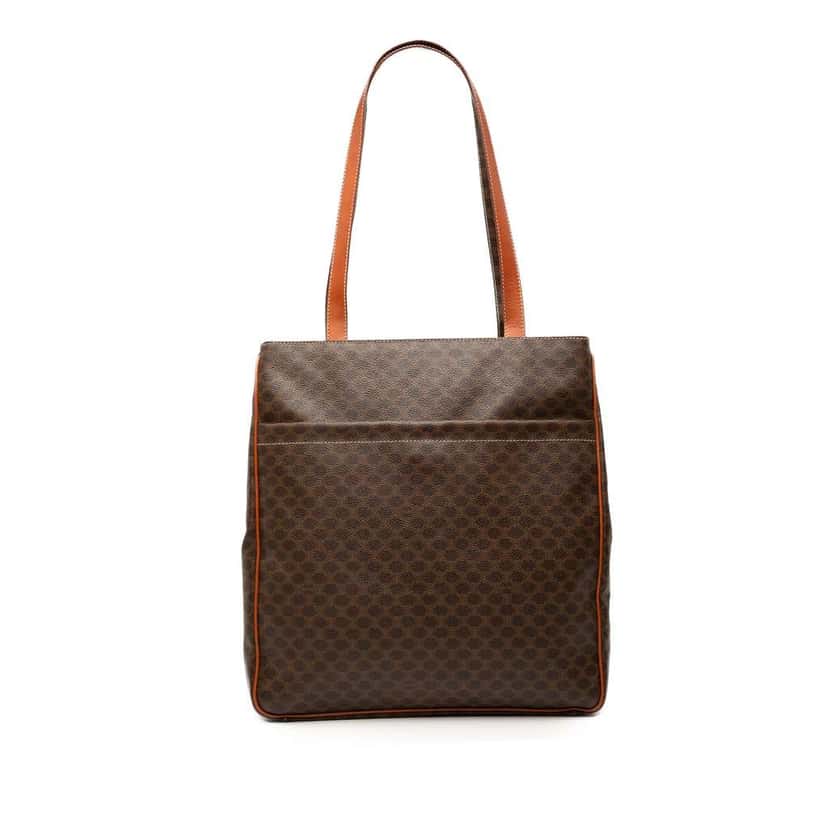 Celine Macadam Coated Canvas Tote Brown Canvas Very good condition - Front View