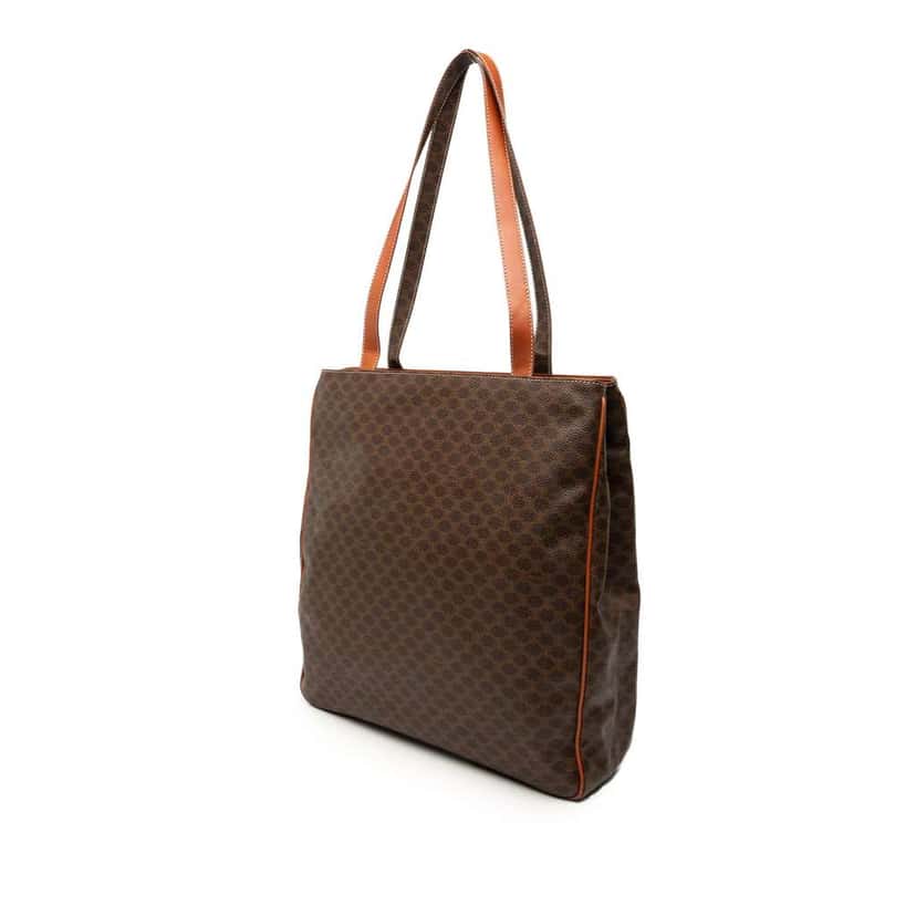 Celine Macadam Coated Canvas Tote Brown Canvas Very good condition - Back View