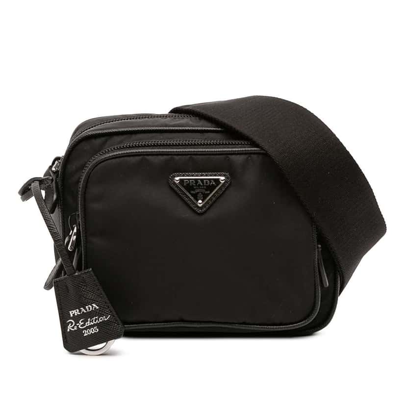 Prada Tessuto Re Edition 2005 Camera Bag Black Good condition - Front View