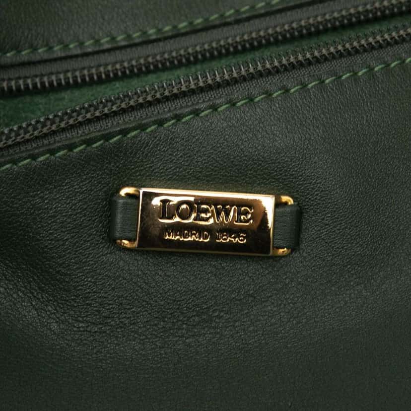 Loewe Leather Anton Crossbody Green Leather Good condition - Box View