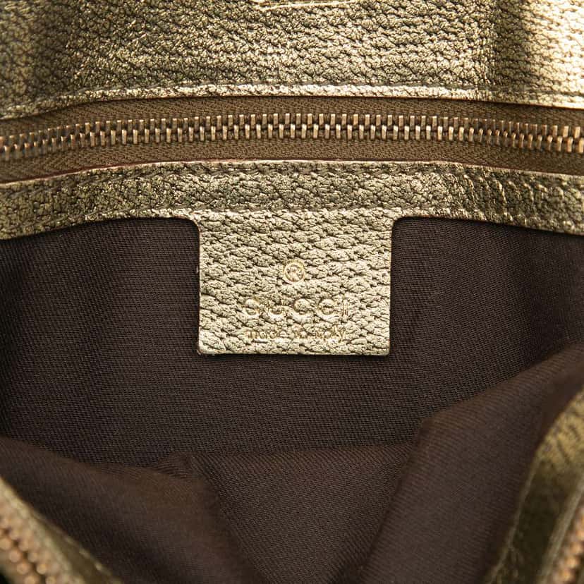 Gucci GG Canvas Metal Bamboo Handbag Brown Canvas Good condition - Box View