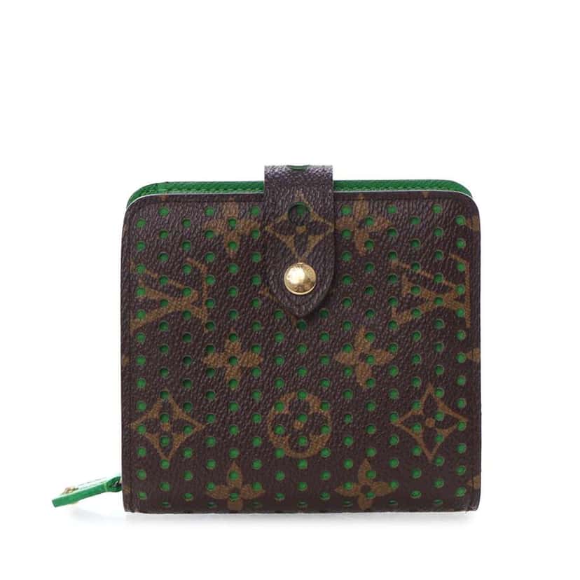 Louis Vuitton Monogram Perforated Compact Zipped Wallet Brown Good condition - Front View