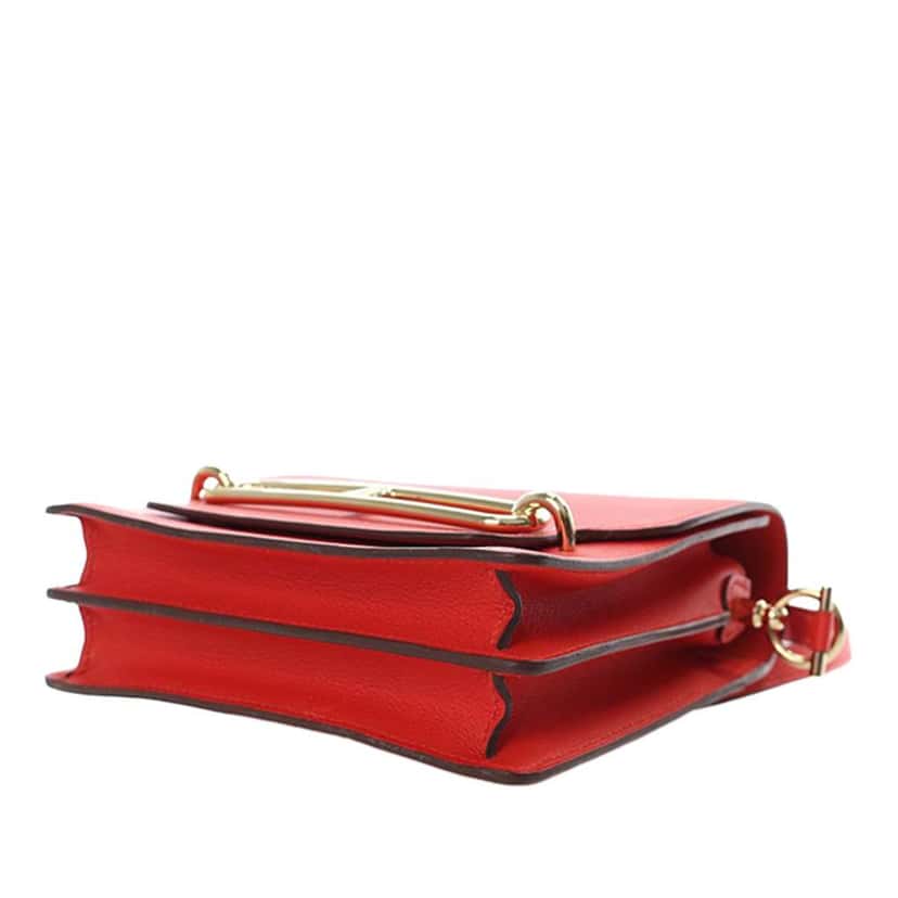 Hermès Mini Evercolor Sac Roulis 18 Red Leather Good condition - Box View