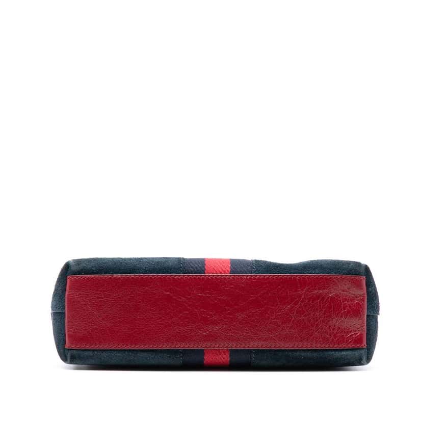 Gucci Small Suede Ophidia Dome Crossbody Blue Leather Good condition - Inside View