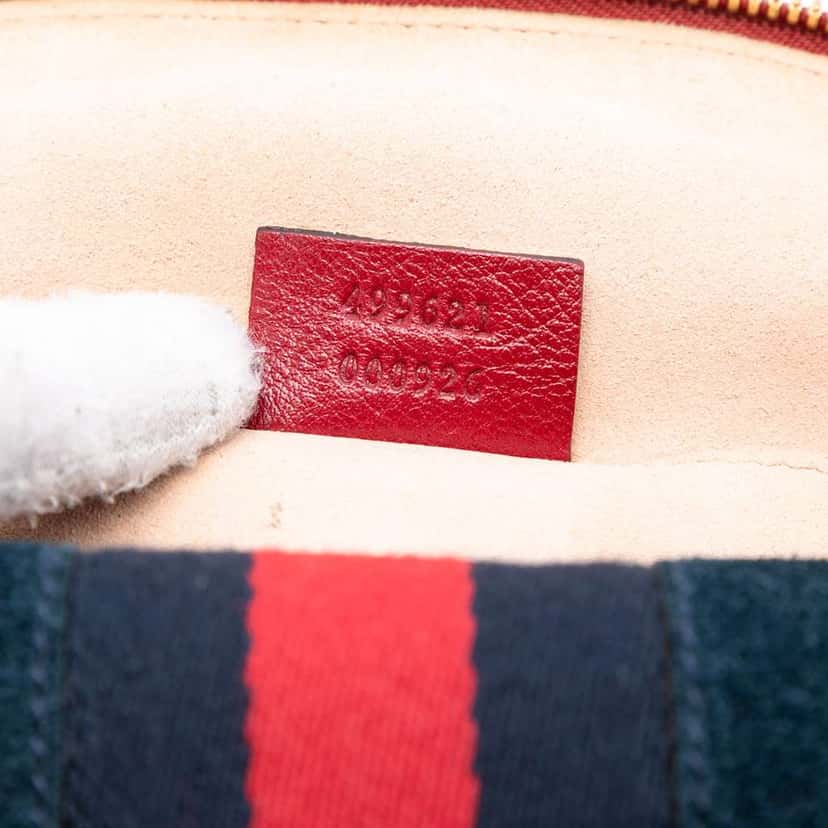 Gucci Small Suede Ophidia Dome Crossbody Blue Leather Good condition - Box View