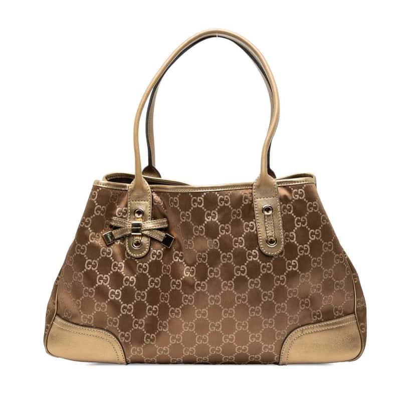 Gucci GG Nylon Princy Tote Brown Good condition - Front View