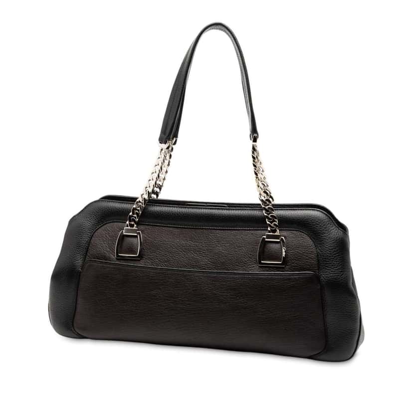 Cartier Leather La Dona Shoulder Bag Black Leather Good condition - Back View