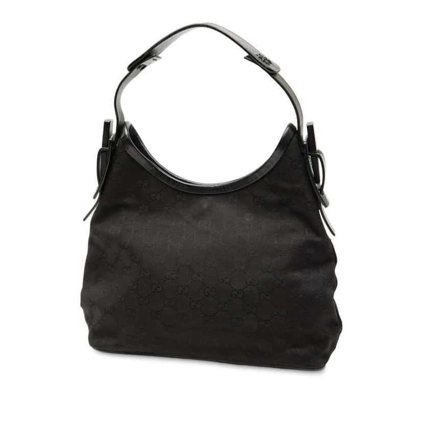 Gucci GG Canvas Shoulder Bag Black Canvas Good condition - Back View