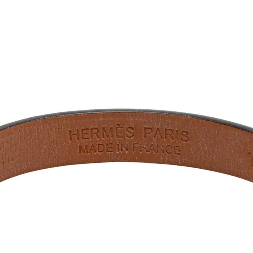 Hermès Leather Rivale Mini Bracelet Black Leather Good condition - Box View