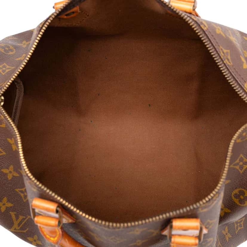 Louis Vuitton Monogram Speedy 35 Brown Fair condition - Model View