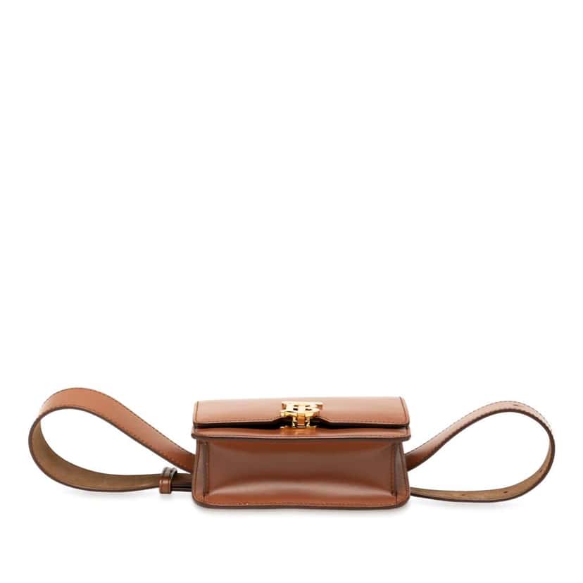 Burberry Leather TB Belt Bag Brown Leather Good condition - Inside View