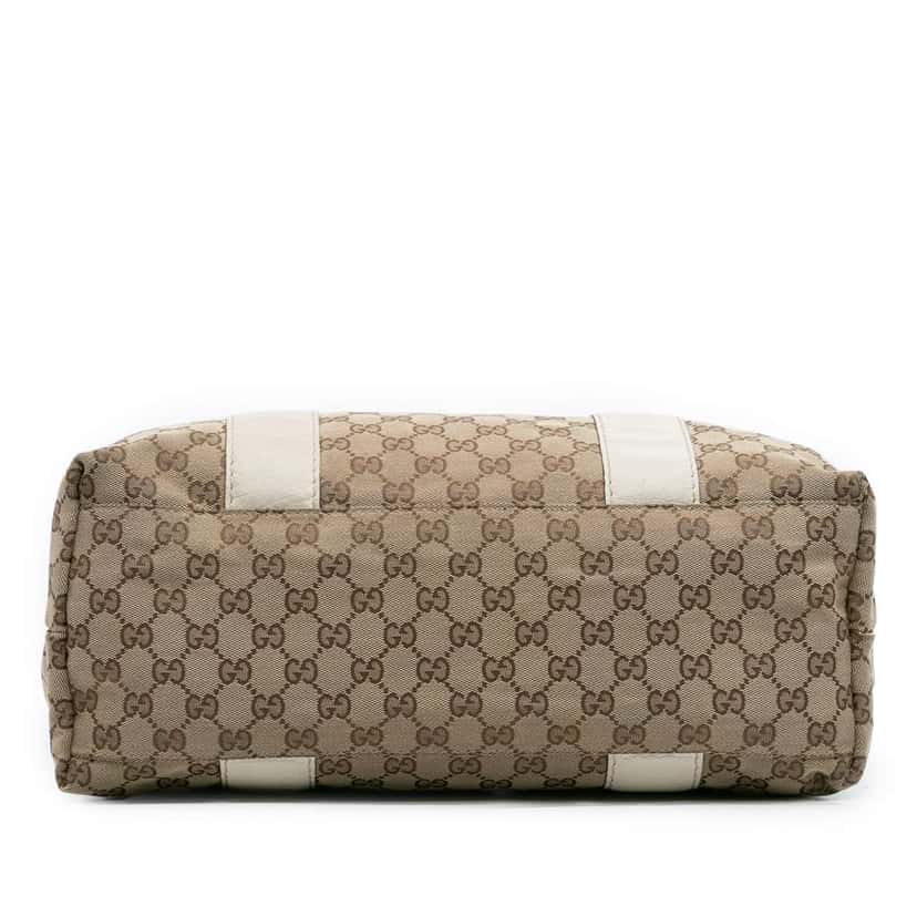 Gucci Medium GG Canvas Bamboo Libeccio Tote Brown Canvas Good condition - Inside View
