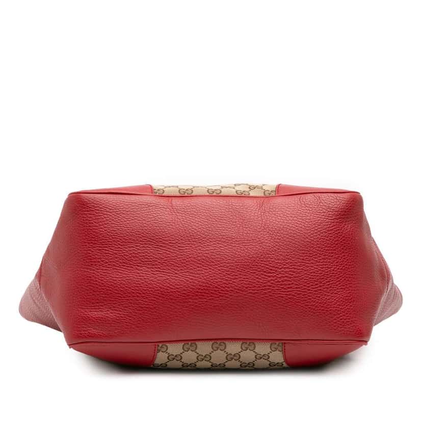 Gucci GG Canvas Bree Zippered Tote Brown Canvas Good condition - Inside View