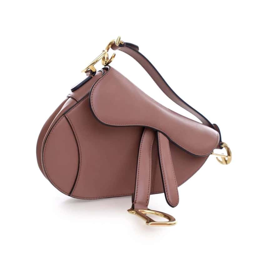 Dior Mini Smooth Calfskin Saddle Bag Brown Leather Good condition - Inside View