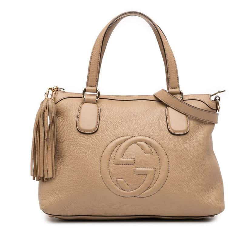 Gucci Small Leather Soho Working Satchel Brown Leather Good condition - Front View