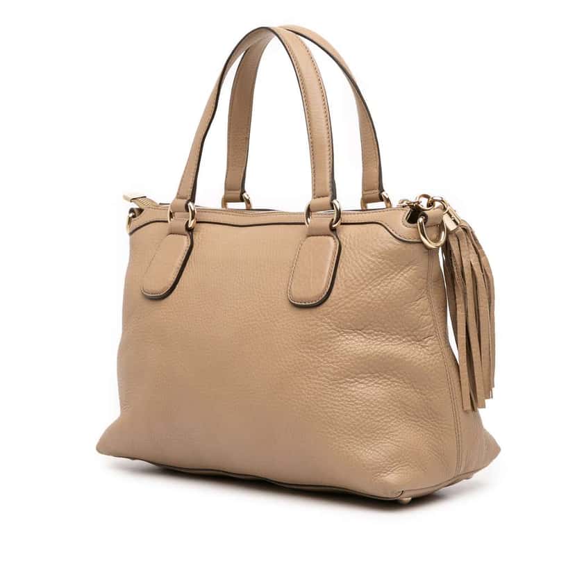 Gucci Small Leather Soho Working Satchel Brown Leather Good condition - Back View