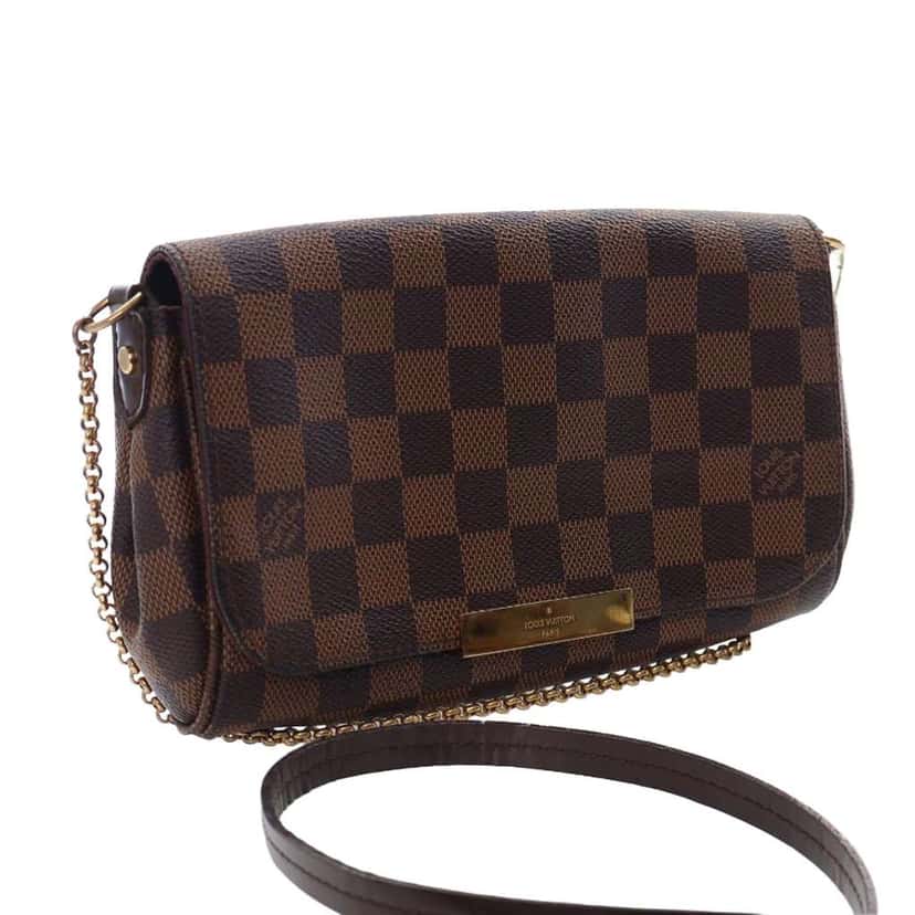 Louis Vuitton Damier Ebene Favorite PM Brown Good condition - Inside View