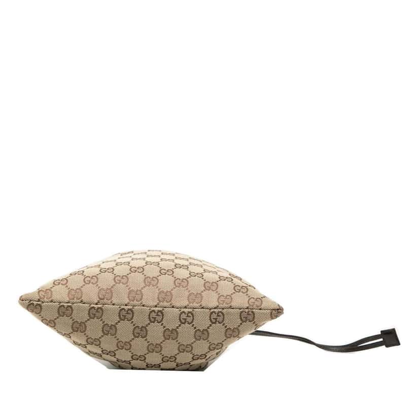 Gucci GG Canvas Drawstring Pouch Brown Canvas Good condition - Inside View