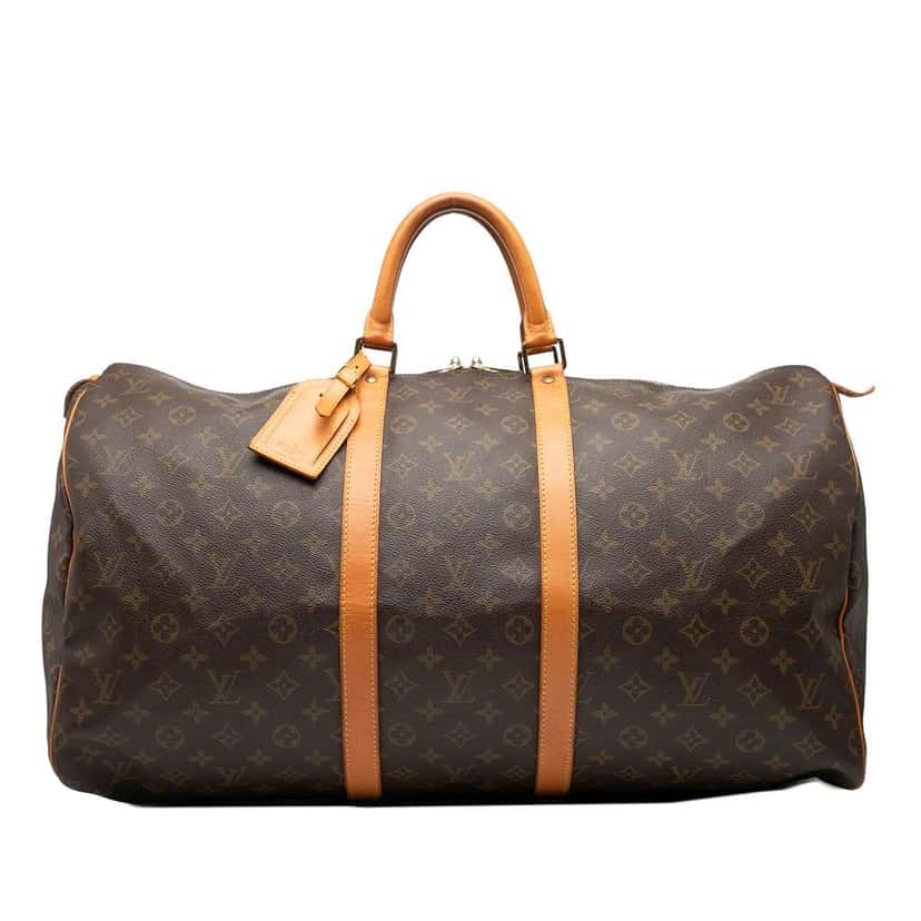 Louis Vuitton Monogram Keepall 55 Brown Good condition - Front View
