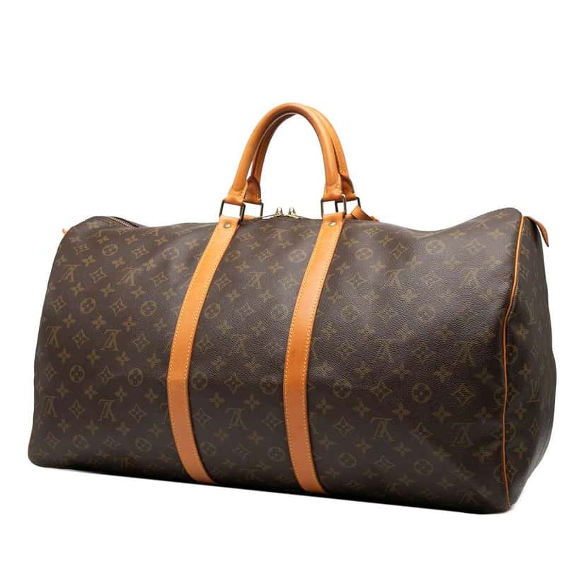 Louis Vuitton Monogram Keepall 55 Brown Good condition - Back View